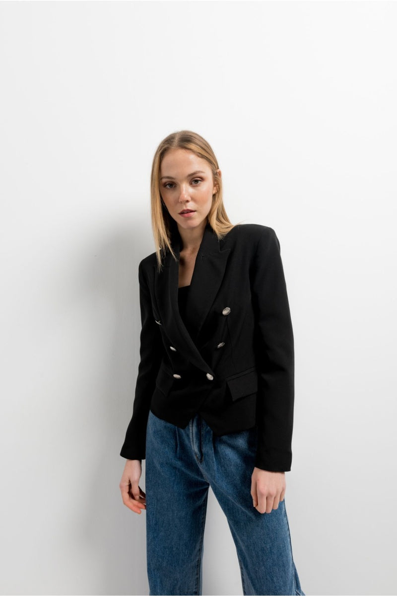 Blazer doppiopetto in tessuto tecnico