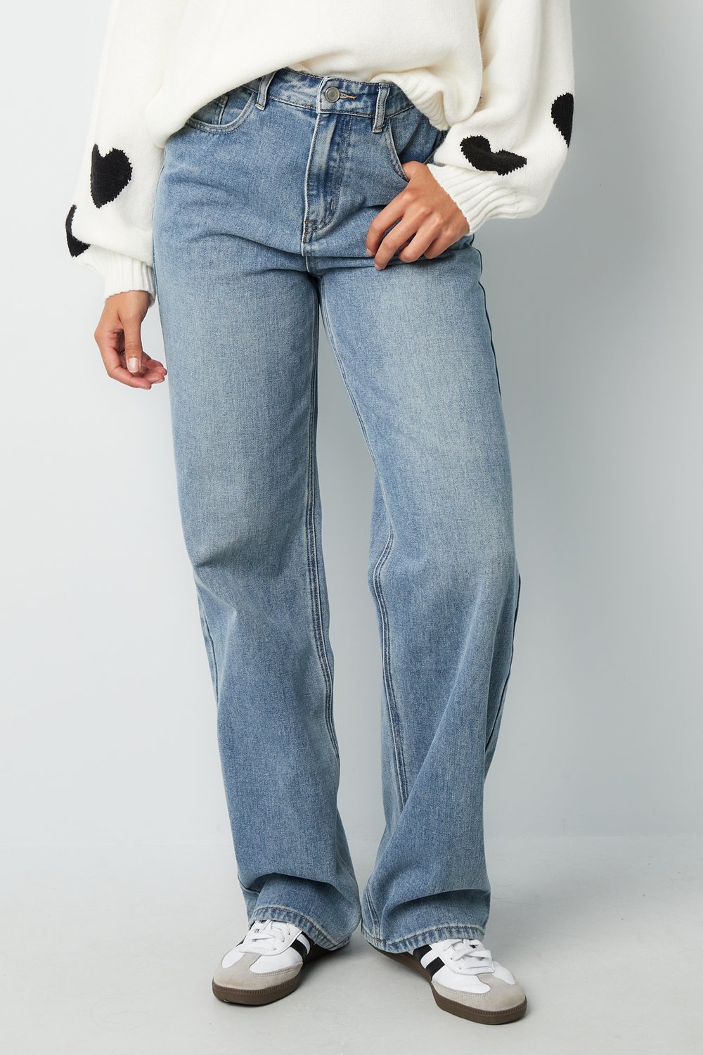 Jeans con tasche a forma di cuore