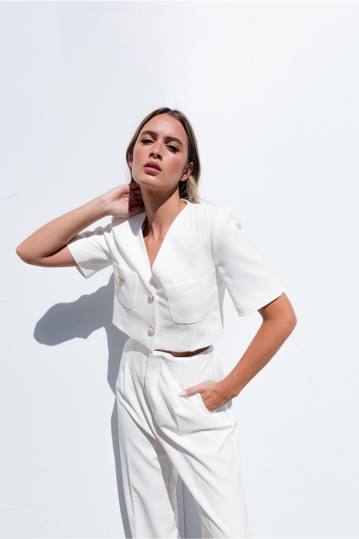 Blazer/Top in tessuto tecnico