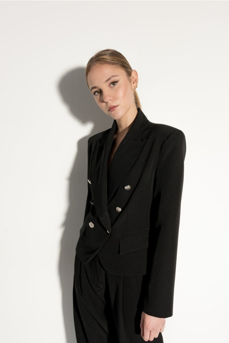 Blazer doppiopetto in tessuto tecnico