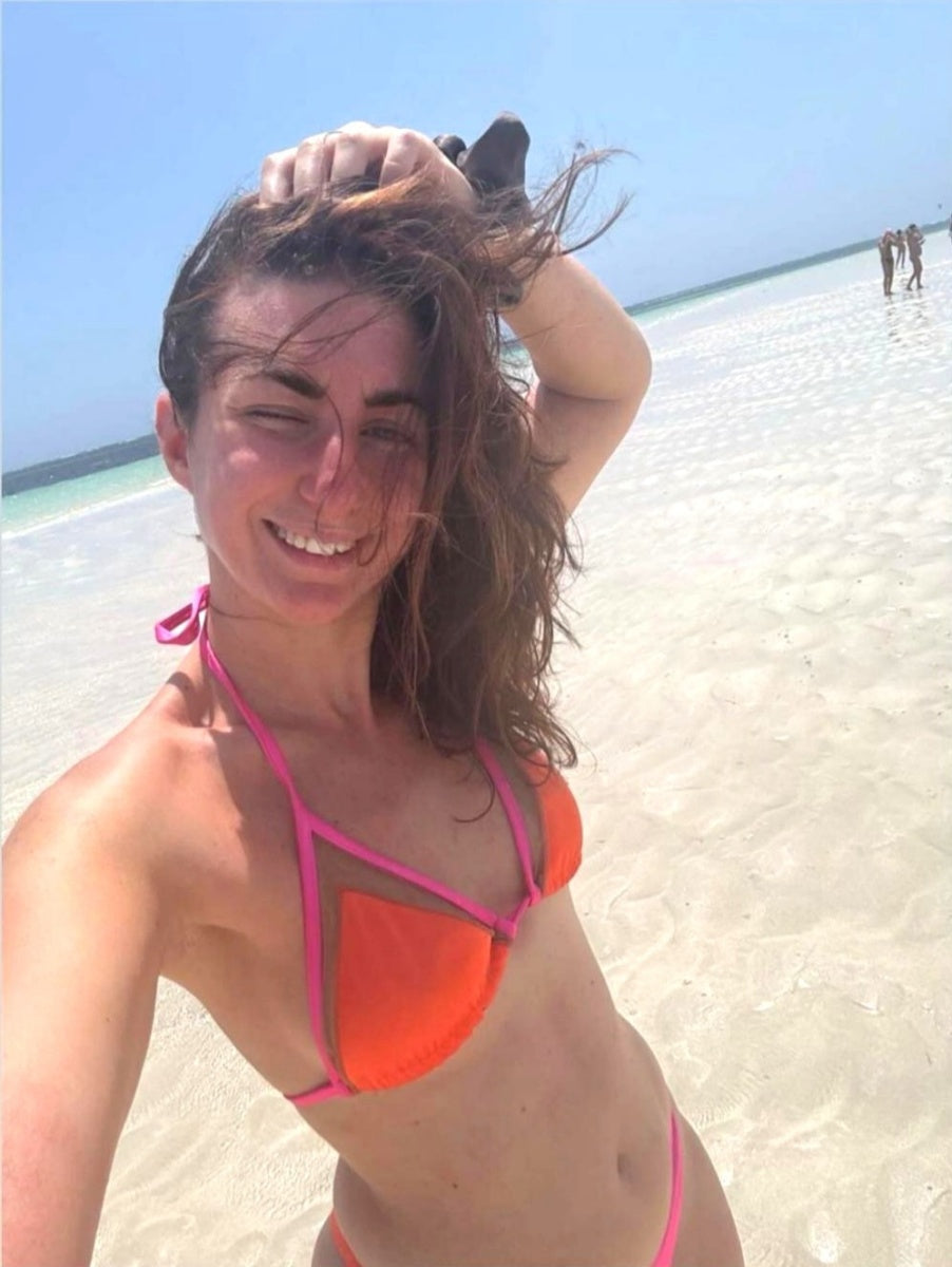 Bikini con tulle color carne stile lingerie