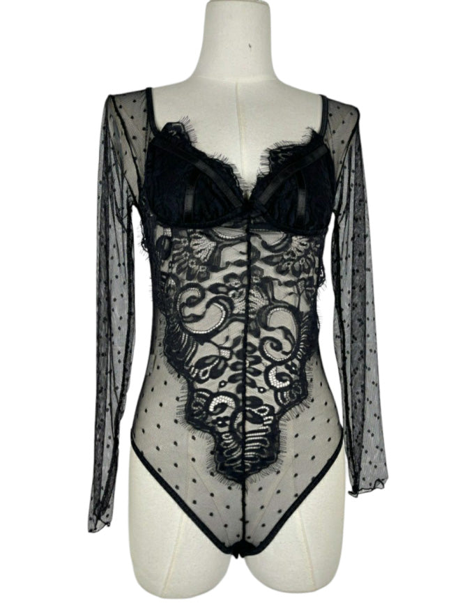 Body in tulle e pizzo