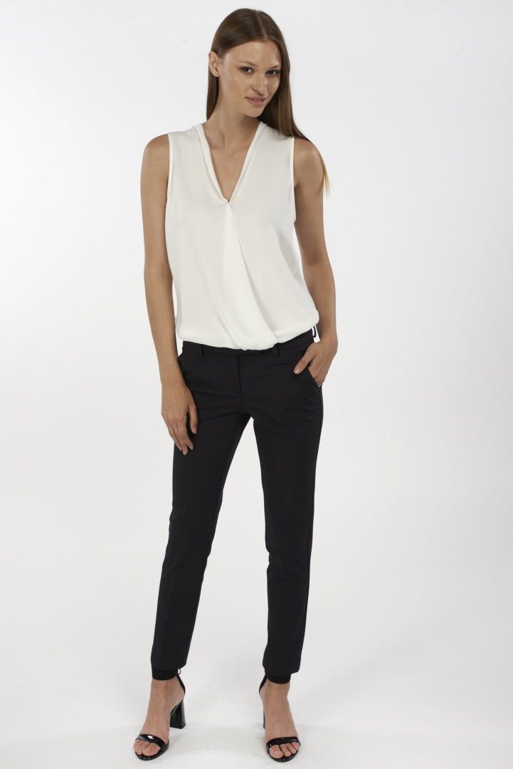 Pantalone blu tecnico con tasche laterali