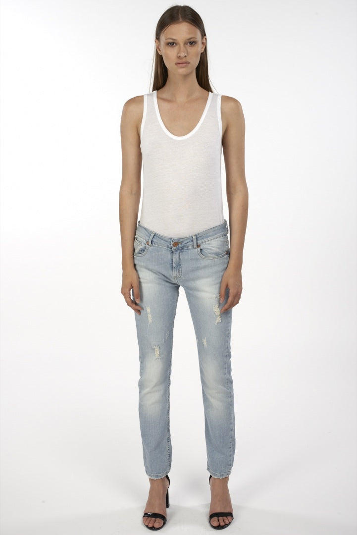 Canotta bianca in cotone