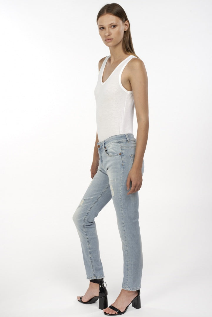 Canotta bianca in cotone